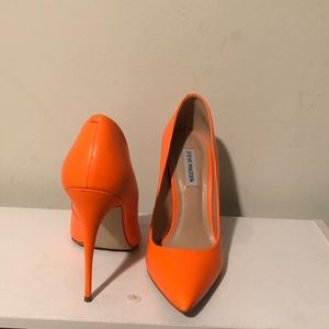 Steve Madden Neon Orange Heels